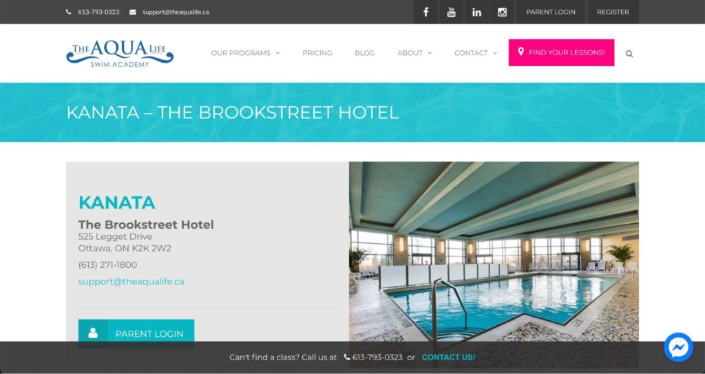 The Aqua Life Swim Academy's Homepage