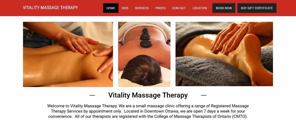 Vitality Massage Therapy's Homepage