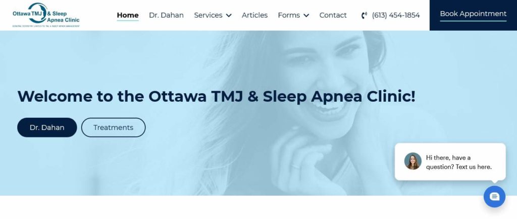 Ottawa TMJ and Sleep Apnea Clinic's Homepage