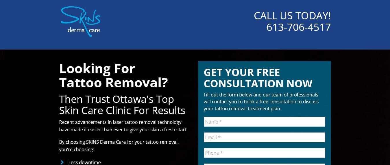 Skins Derma Care's Homepage