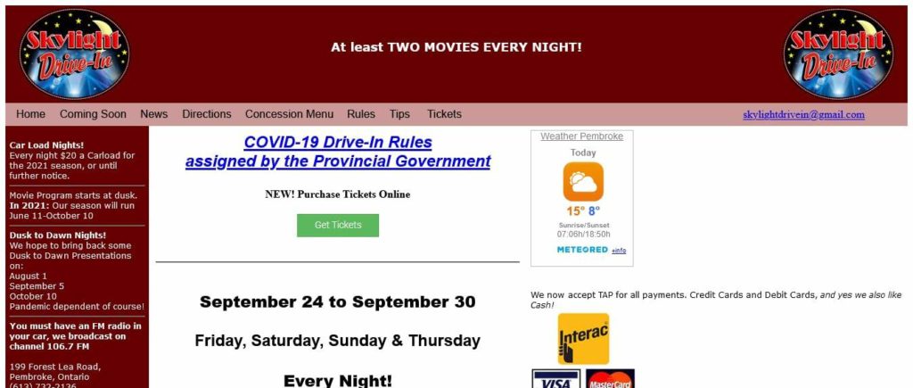 Skylight Drive-In's Homepage
