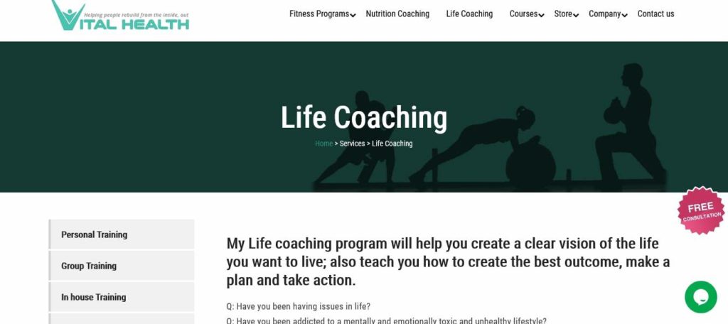Vital Health Life's Homepage
