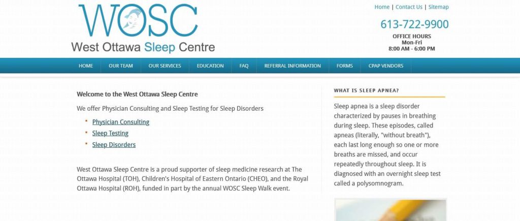 West Ottawa Sleep Centre's Homepage