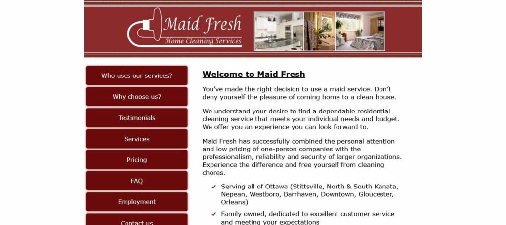 Maid Fresh's Homepage