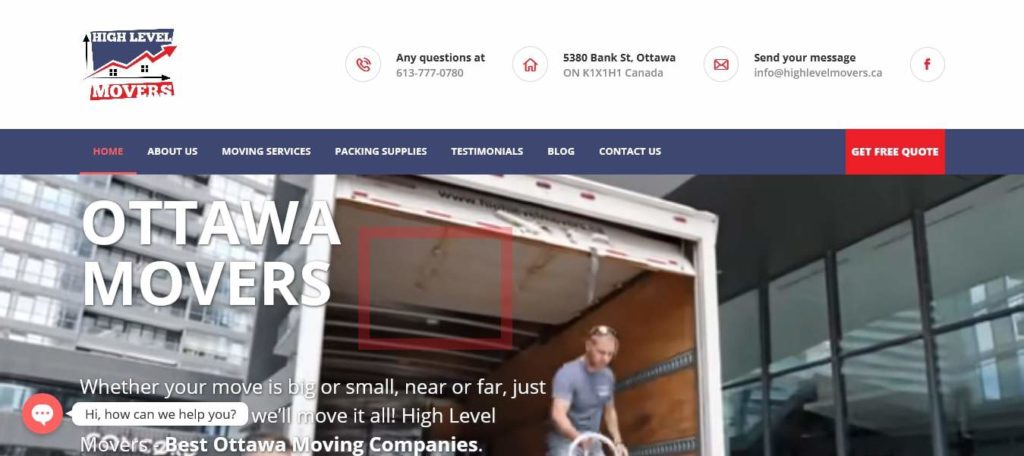 High Level Movers' Homepage