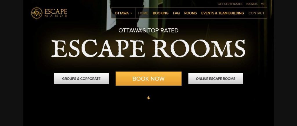 Escape Manor's Homepage