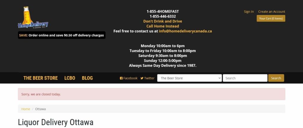 Home Delivery Canada's Homepage