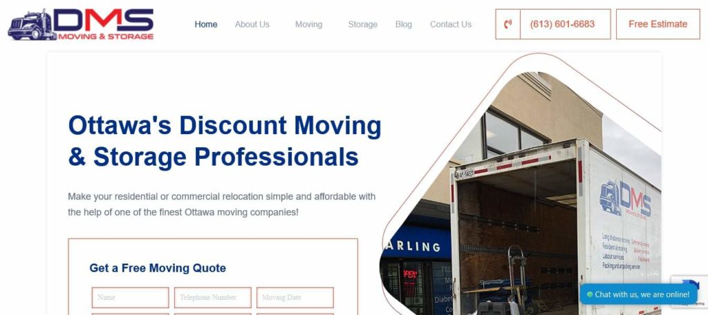 Discount Moving Ottawa's Homepage
