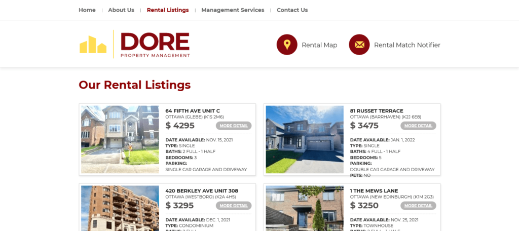 DORE Property Management's Homepage