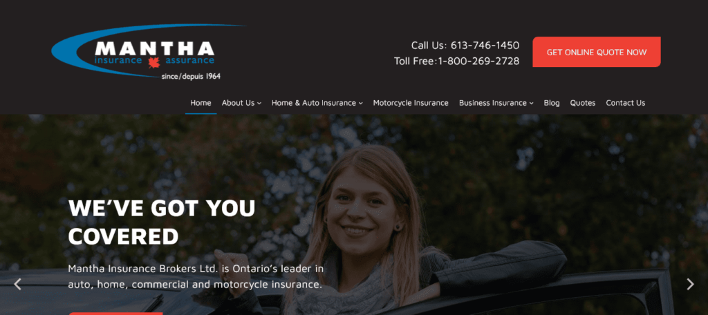 Mantha Insurance's Homepage