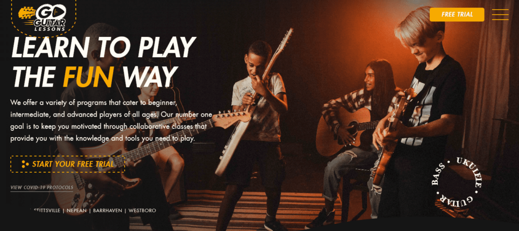 Go Guitar Lessons' Homepage
