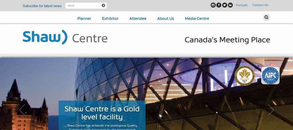 Shaw Centre's Homepage