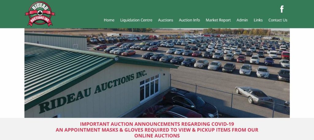 Rideau Auctions and Liquidation Centre's Homepage