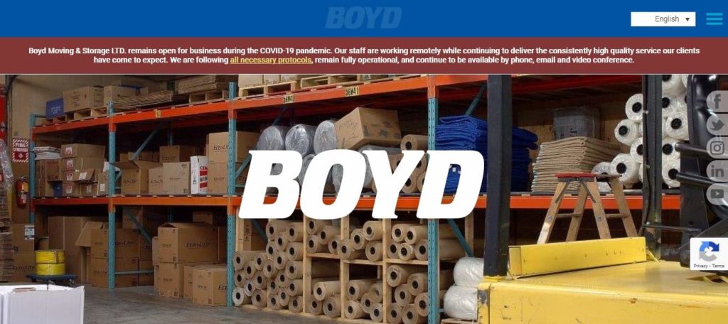 Boyd Moving and Storage LTD.'s Homepage
