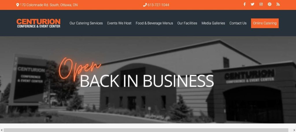 Centurion Conference and Event Center's Homepage