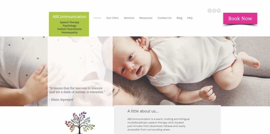 ABCommunication Speech-Language Pathology Clinic's homepage