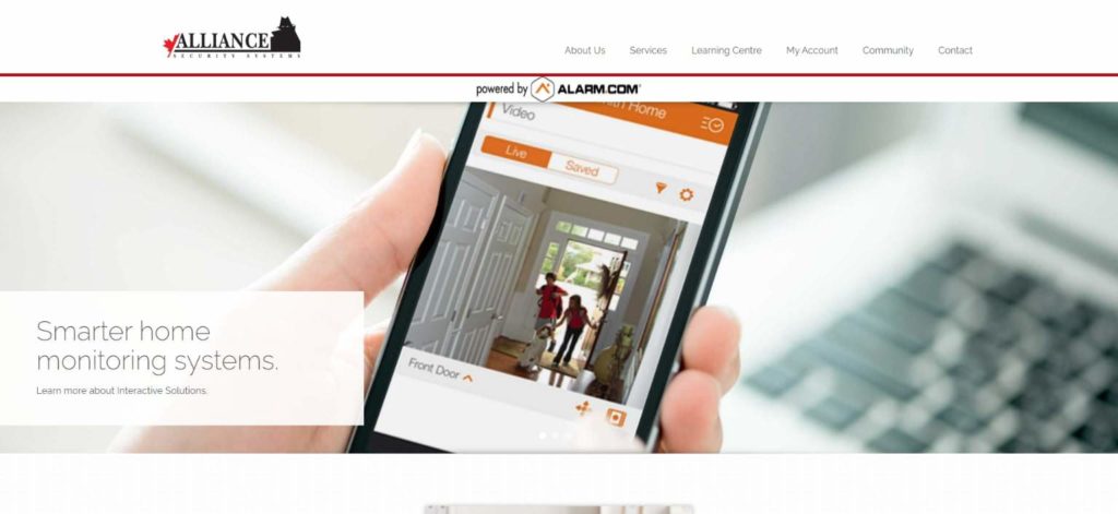 Alliance Security Systems of Ottawa's homepage