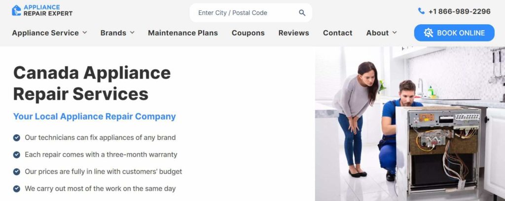 Appliance Repair Expert's homepage