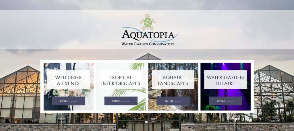 Aquatopia Conservatory's homepage