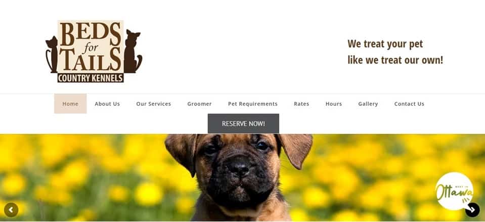 Beds for Tails Country Kennel's homepage