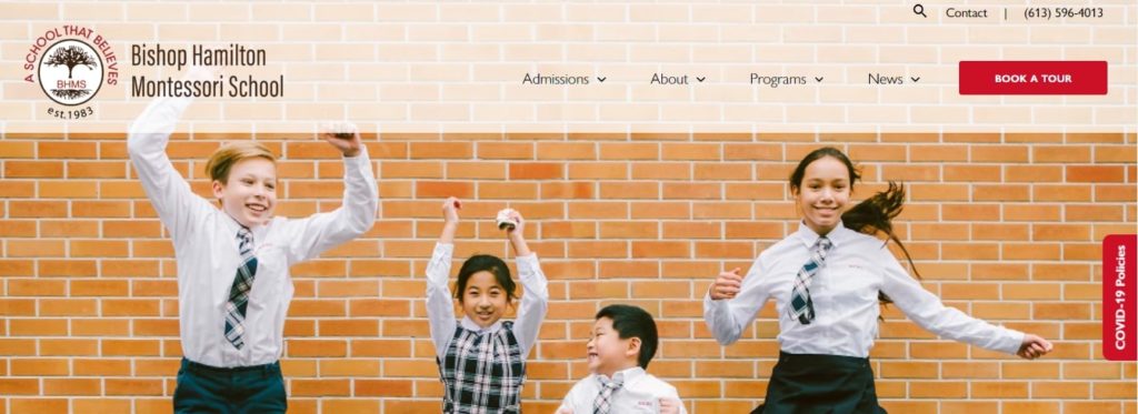 Bishop Hamilton Montessori School's homepage