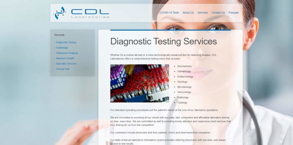 CDL Laboratories homepage