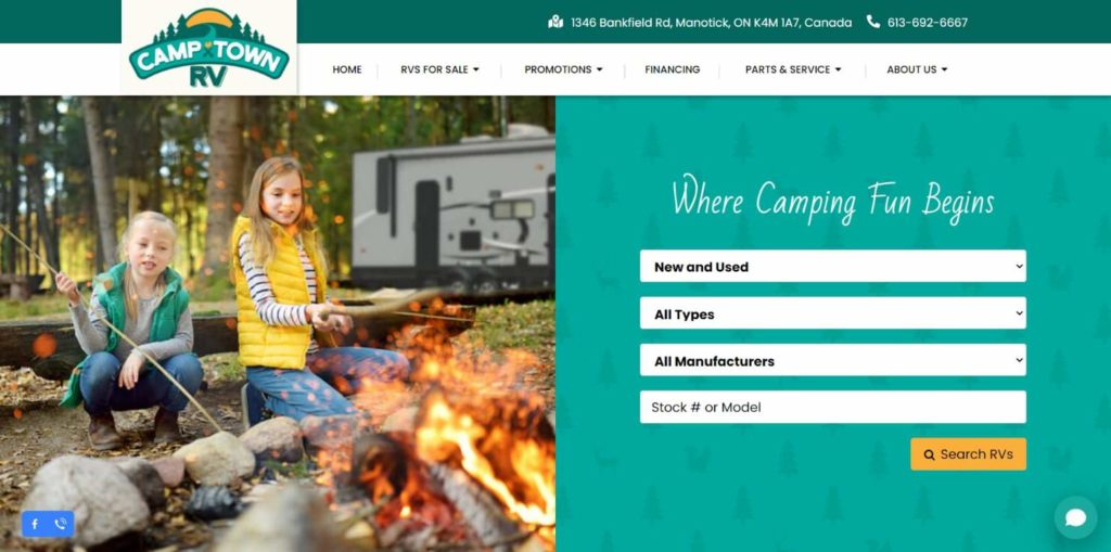 Camp Town RV's homepage