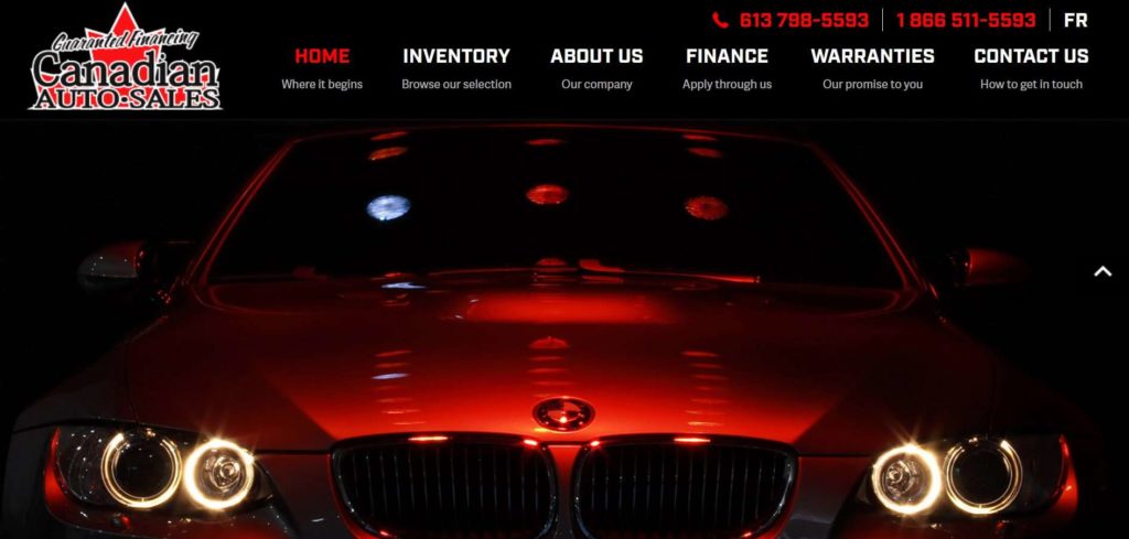 Canadian Auto Sales homepage