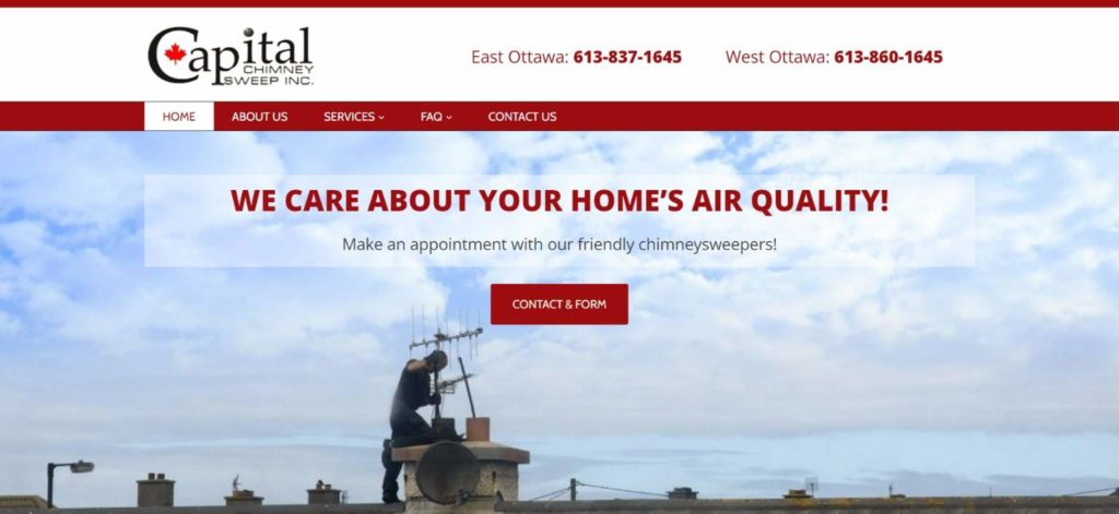 Capital Chimney Sweep's homepage
