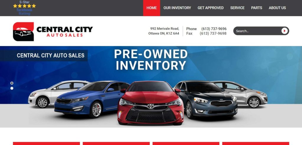 Central City Auto Sales homepage