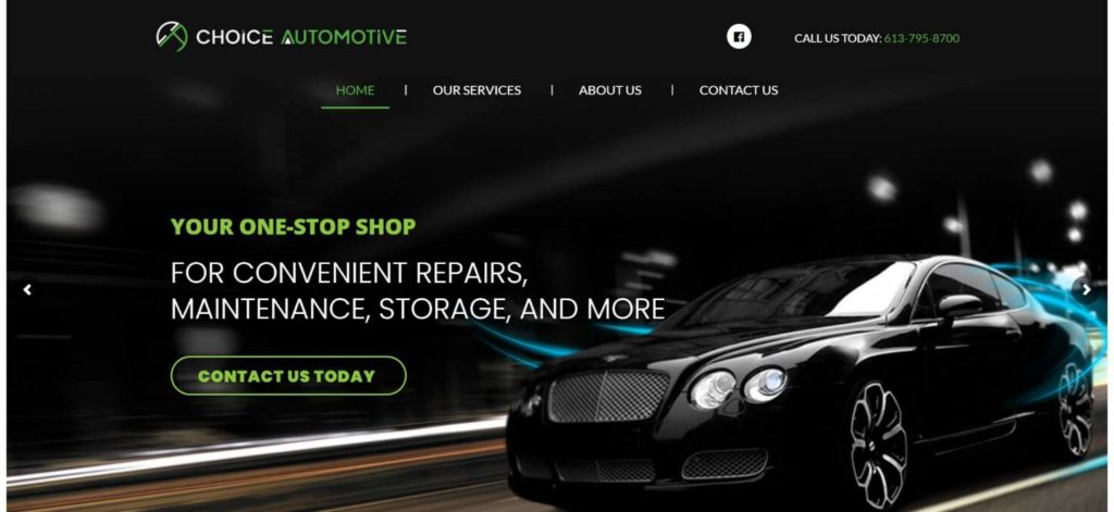Choice Automotive's homepage