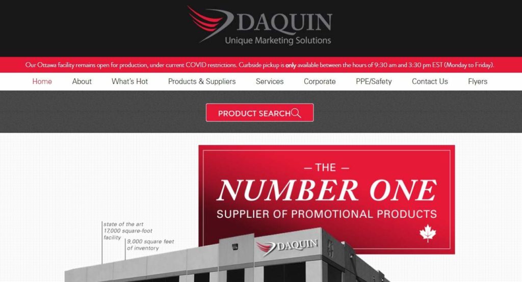 Daquin Sales homepage
