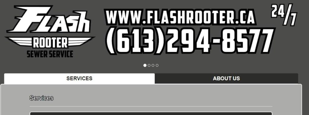 Flash Rooter Drain Cleaning's homepage