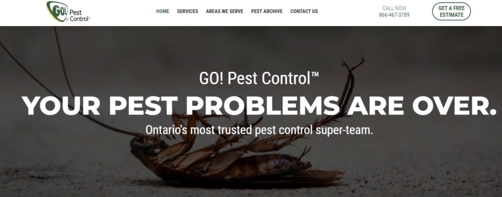 Go! Pest Control's homepage