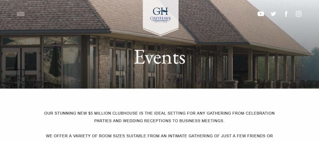 GreyHawk Golf Club's homepage