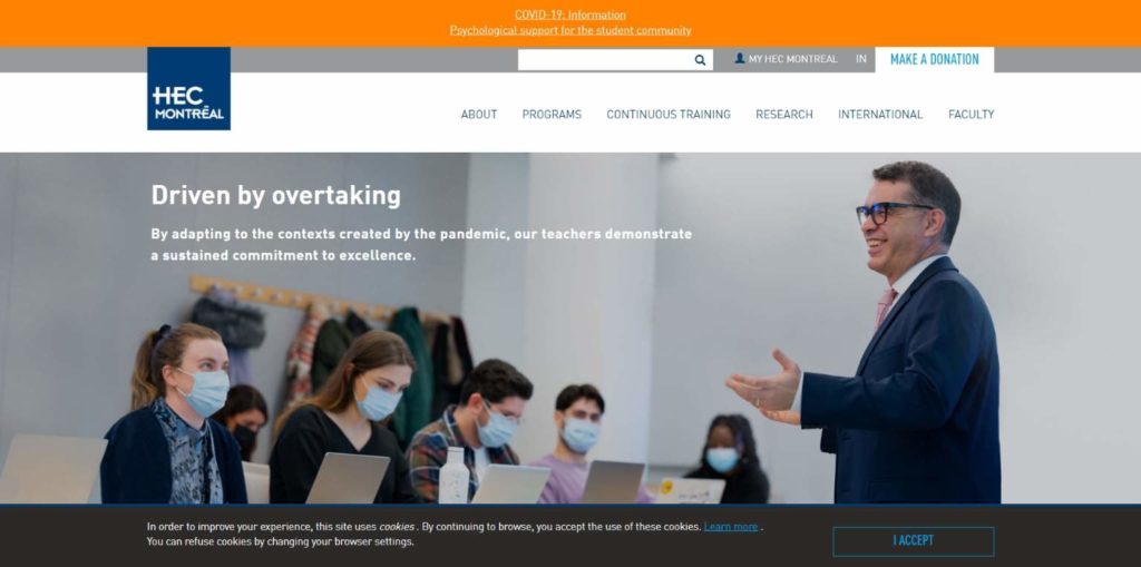 HEC Montréal's homepage