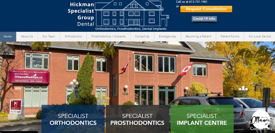 Hickman Specialist Group Dental's homepage