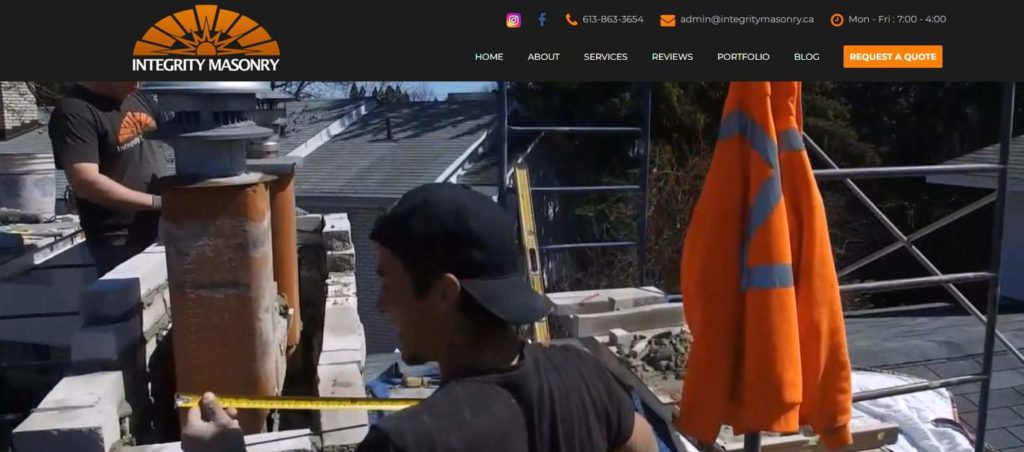 Integrity Masonry Inc's homepage