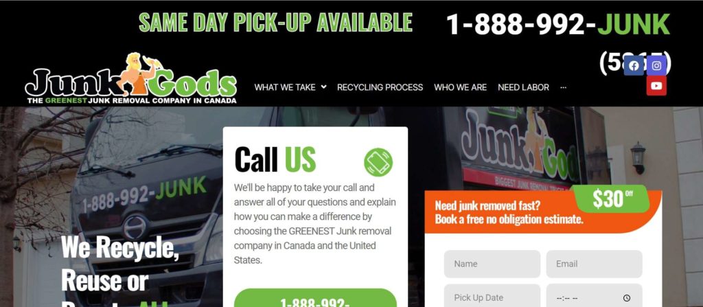 Junk Gods homepage