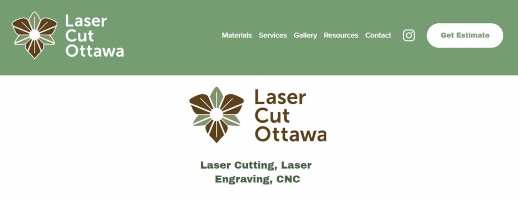 Laser Cut Ottawa's homepage