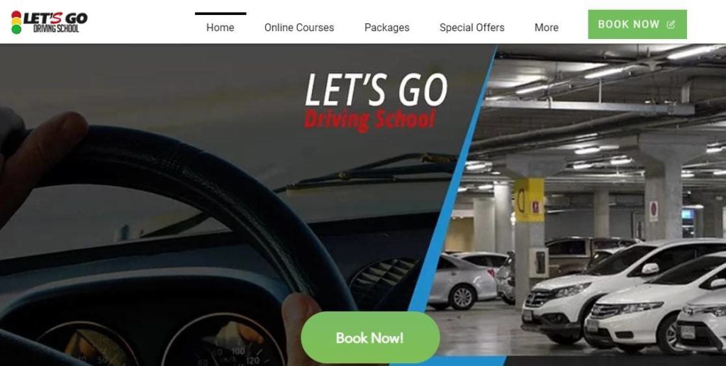 Let’s Go Driving School's homepage