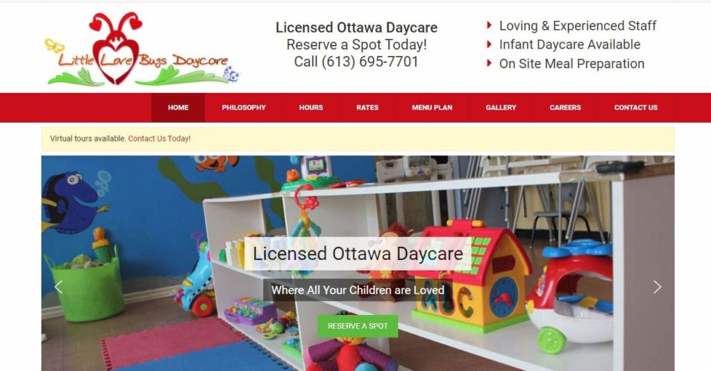 Little Love Bugs Daycare's homepage