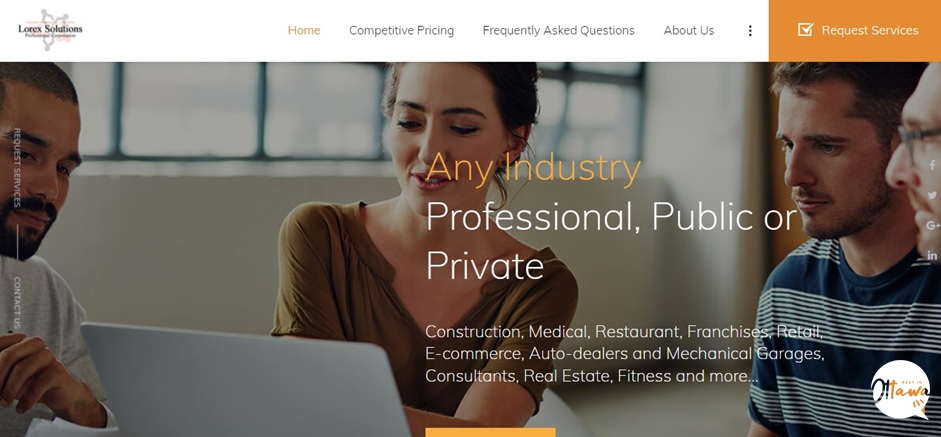 Lorex Solutions homepage
