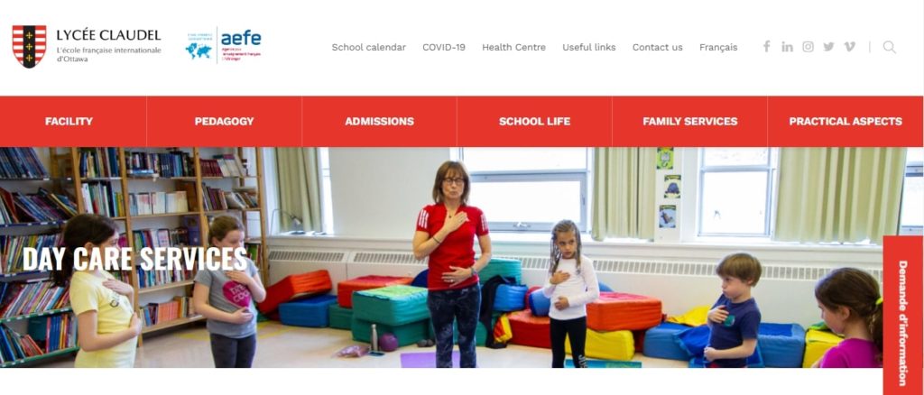 Lycée Claudel's homepage