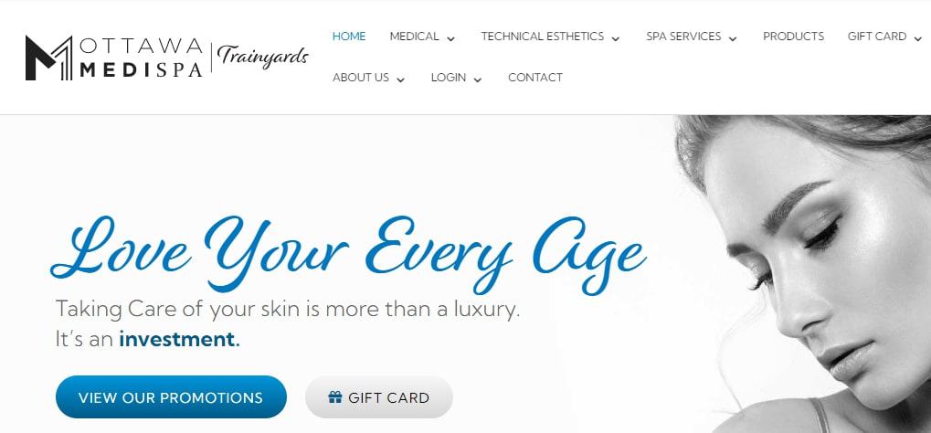 MediSpa's homepage