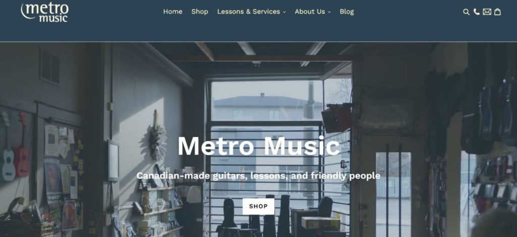 Metro Music Ottawa's homepage