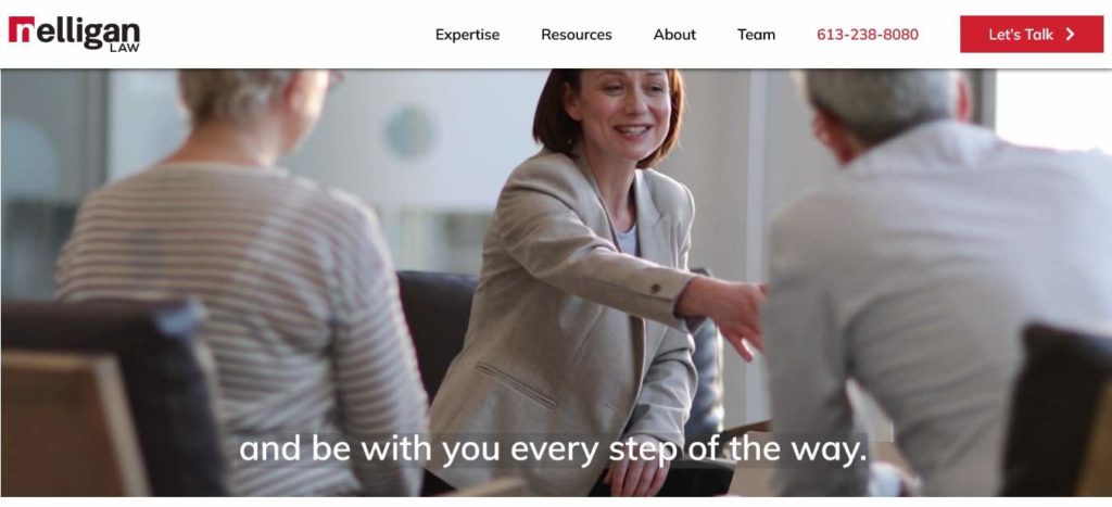 Nelligan Law's homepage