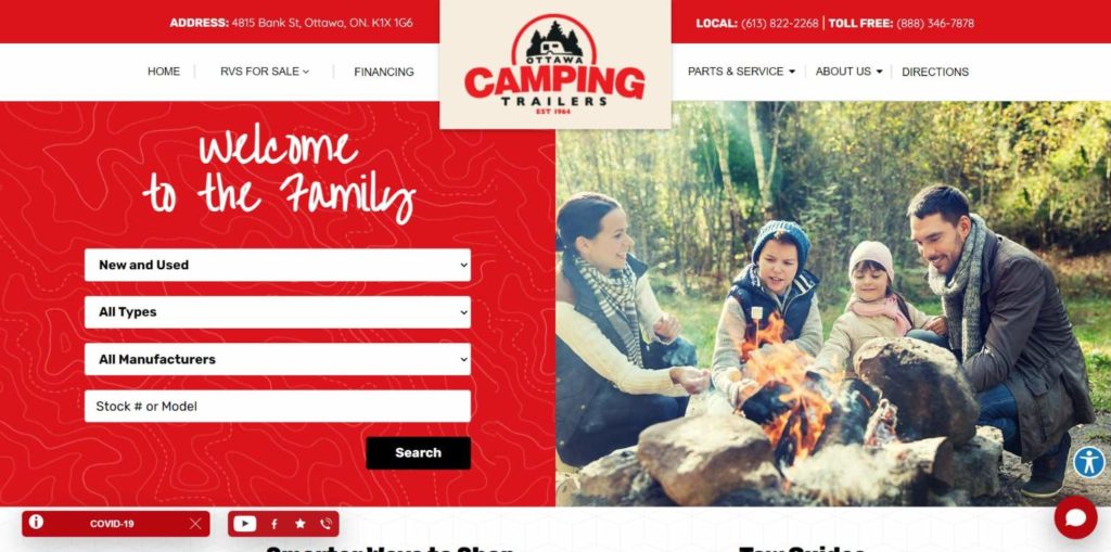 Ottawa Camping Trailers homepage