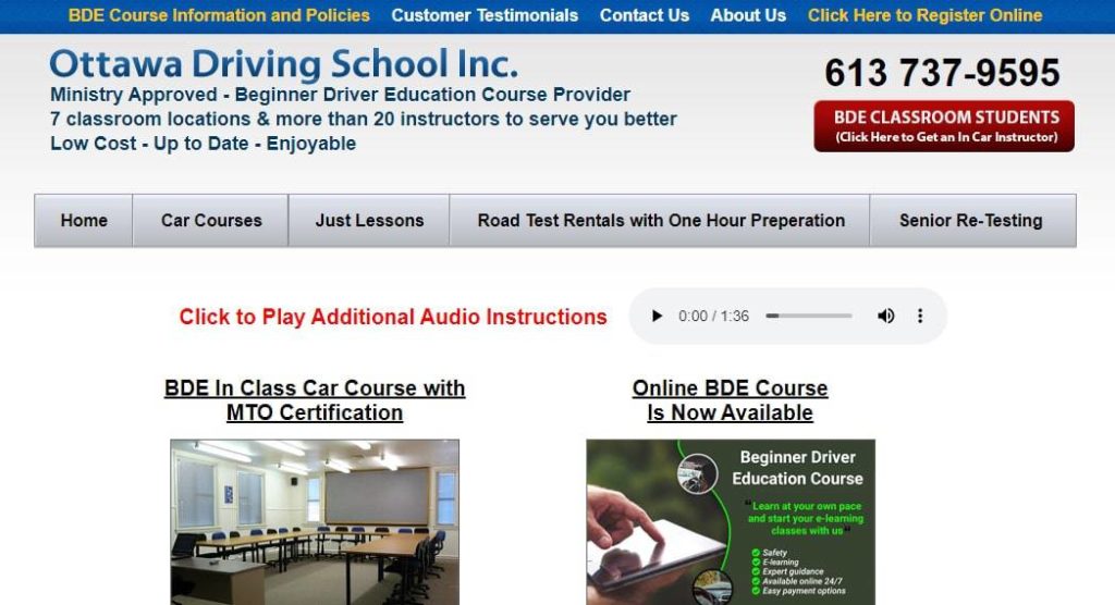 Ottawa Driving School Inc's homepage