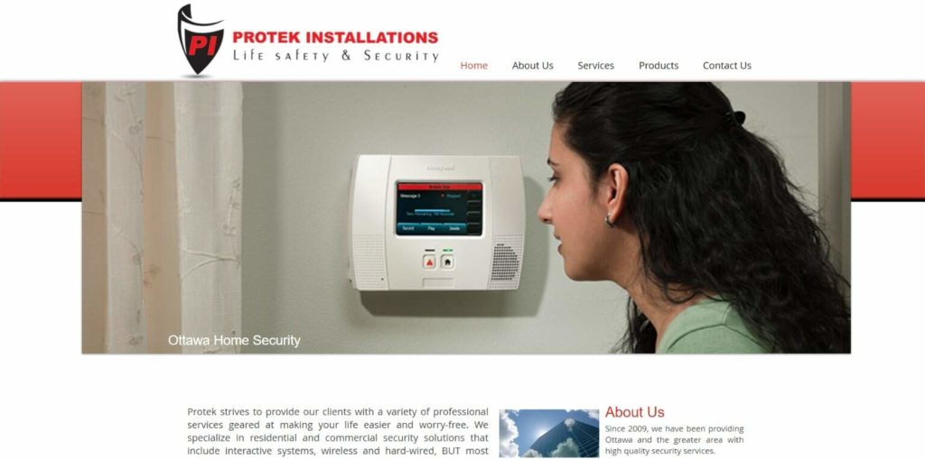 Protek Installations Ltd's homepage